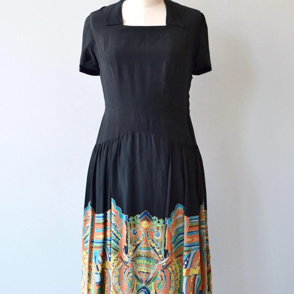 Vintage 1920s Silk Dress - Picture 2 of 5